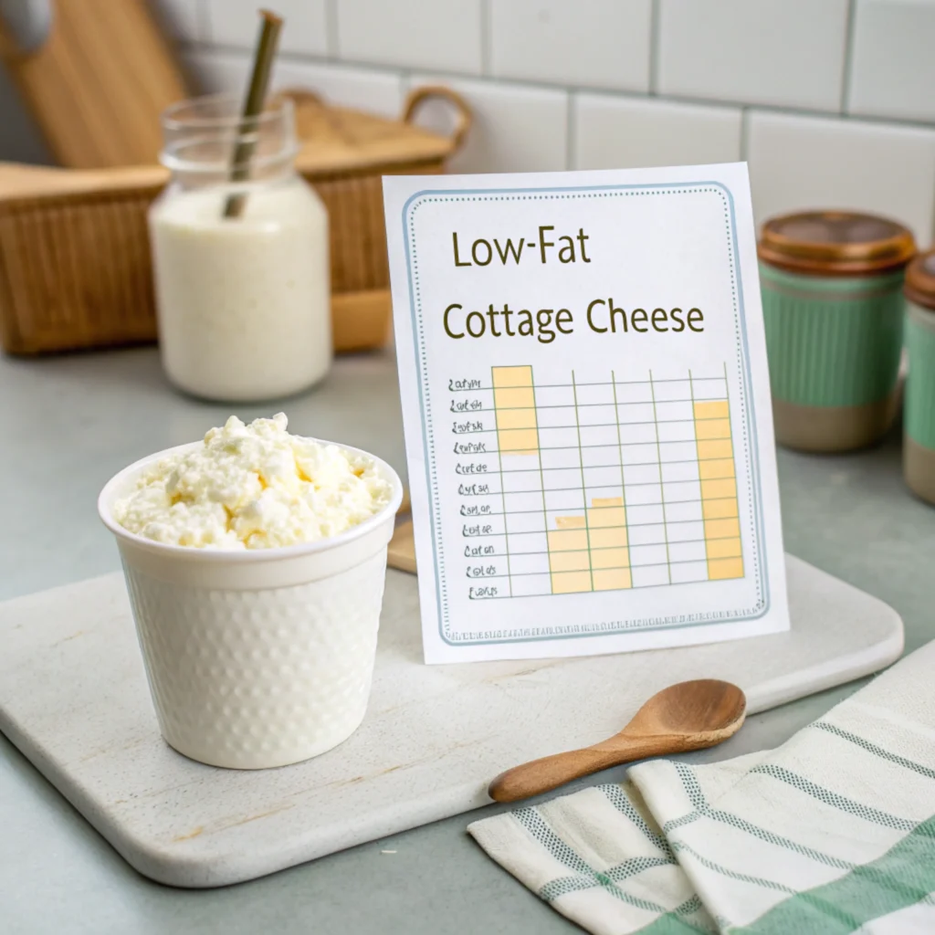 Macro chart for low fat cottage cheese