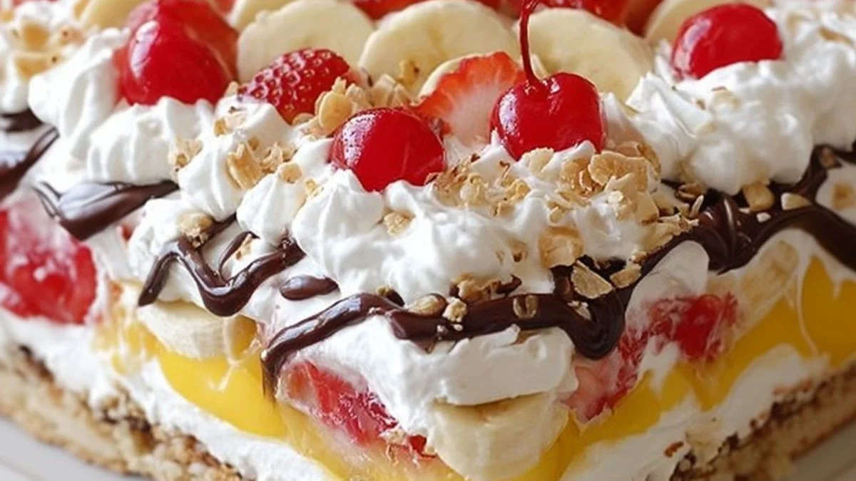Close-up of a glossy Chocolate Strawberry Drip Cake topped with fresh strawberries and dripping chocolate ganache.