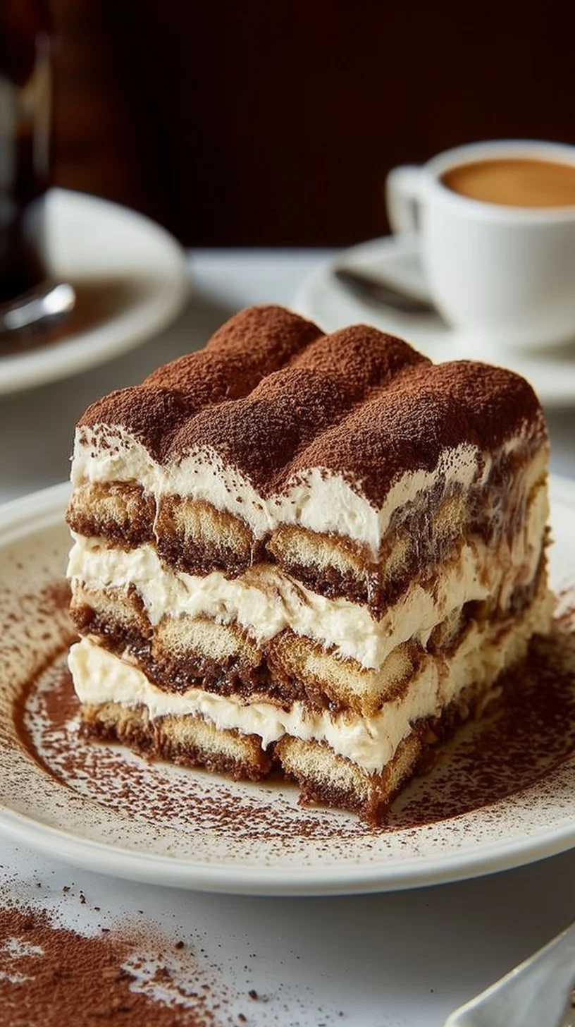 Rich and creamy classic Italian tiramisu. Classic Italian tiramisu with espresso-soaked ladyfingers, mascarpone layers, and cocoa powder.