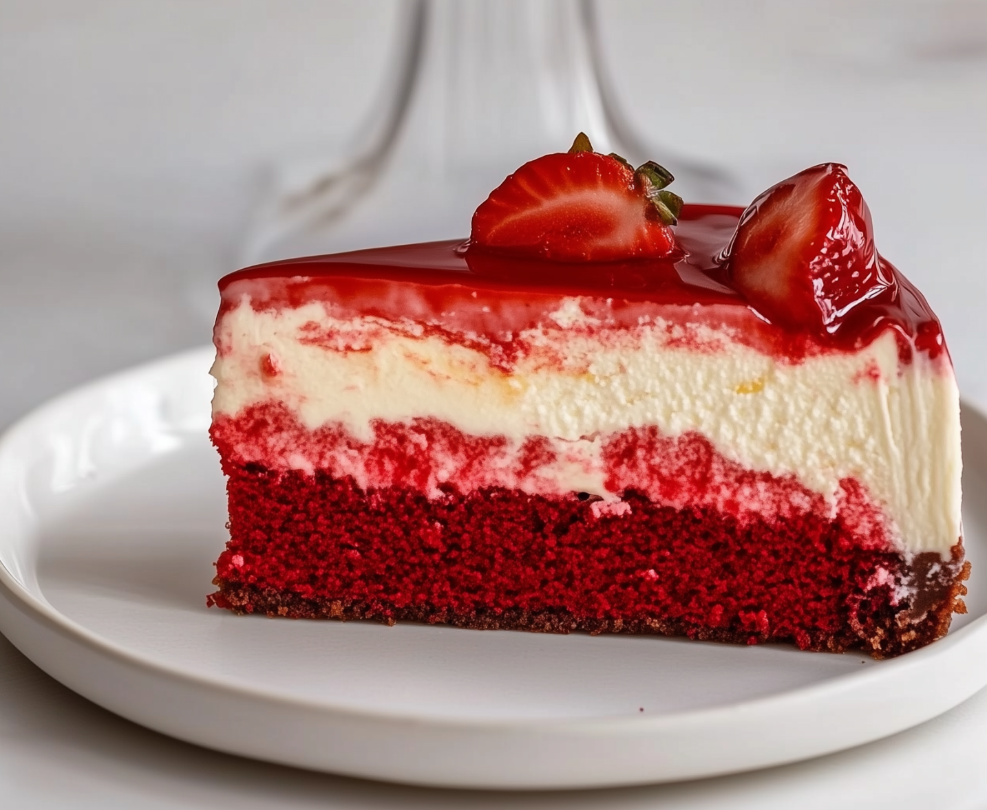 Red Velvet Strawberry Cheesecake