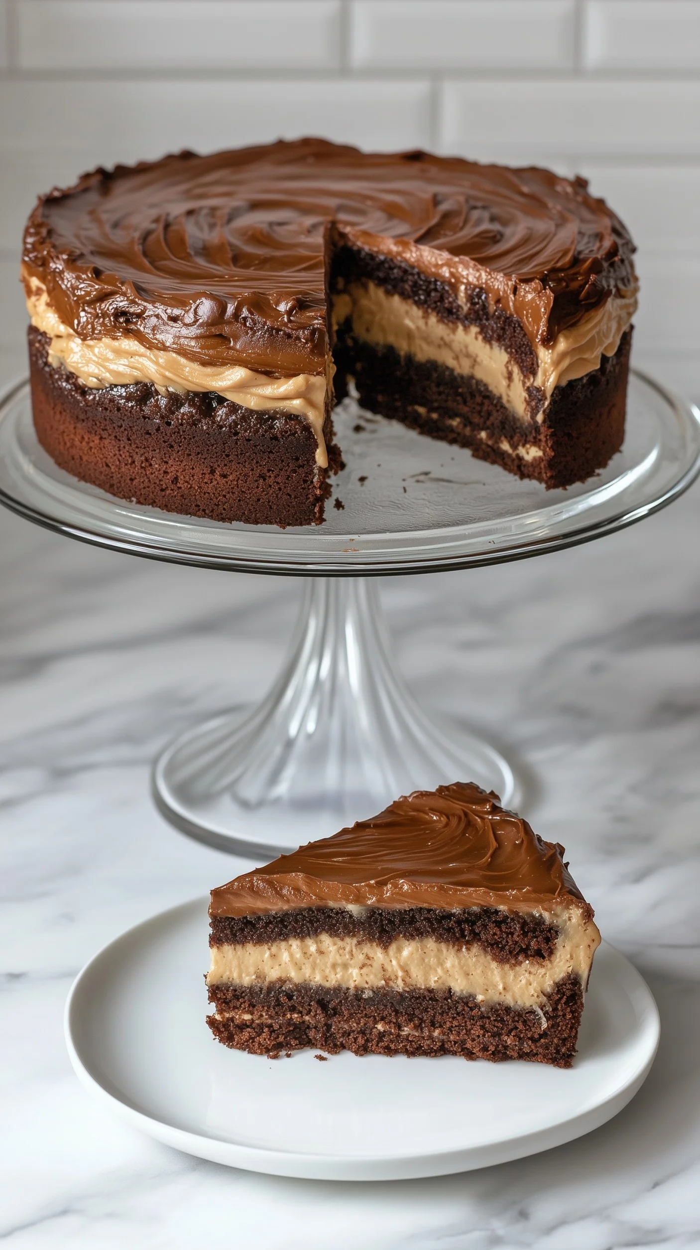 Fudgy brownies and chewy cookies unite in these irresistible brookies. Stack of homemade brookies with fudgy brownie layers and golden cookie dough topped with chocolate chips and chocolate drizzle