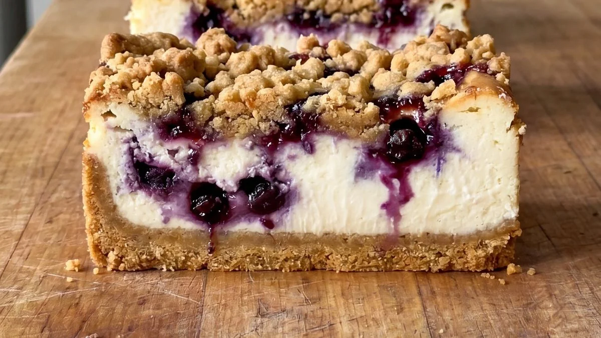 1 Blueberry Crumble Cheesecake Bars