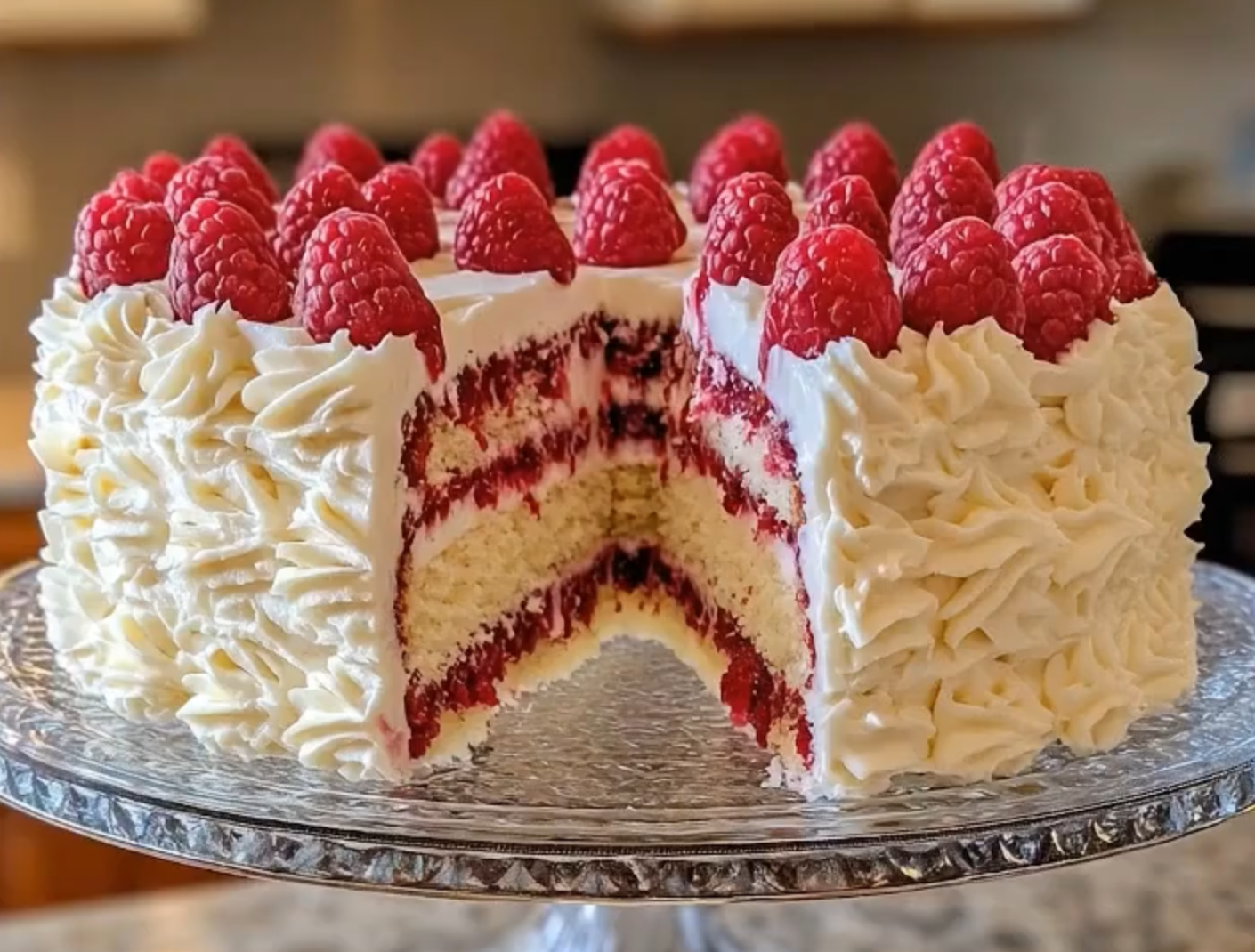 Raspberry White Chocolate Cake