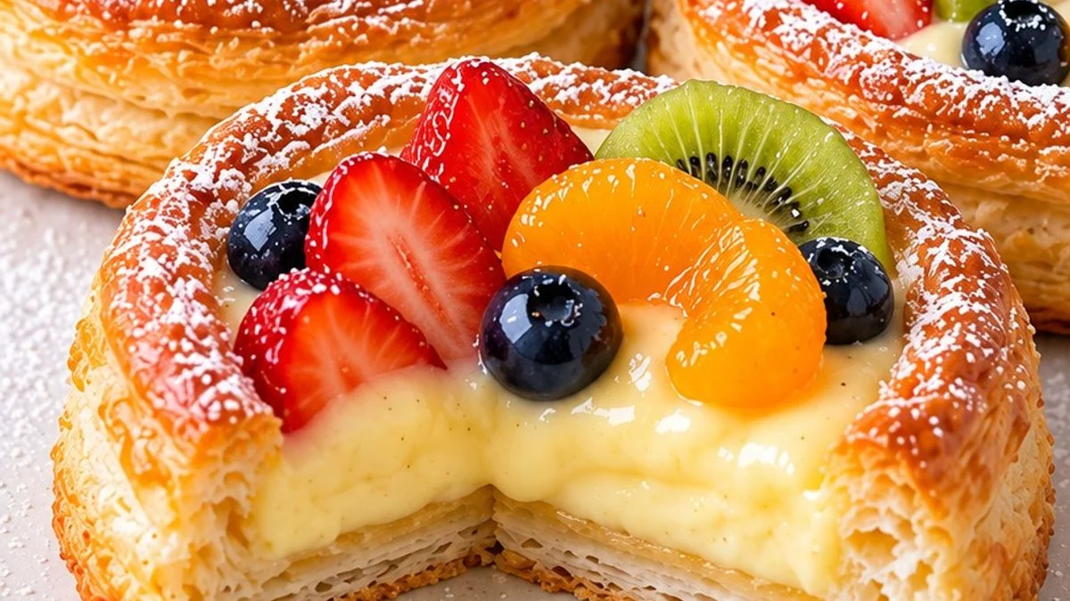 1 Fruit Custard Pastry Rings