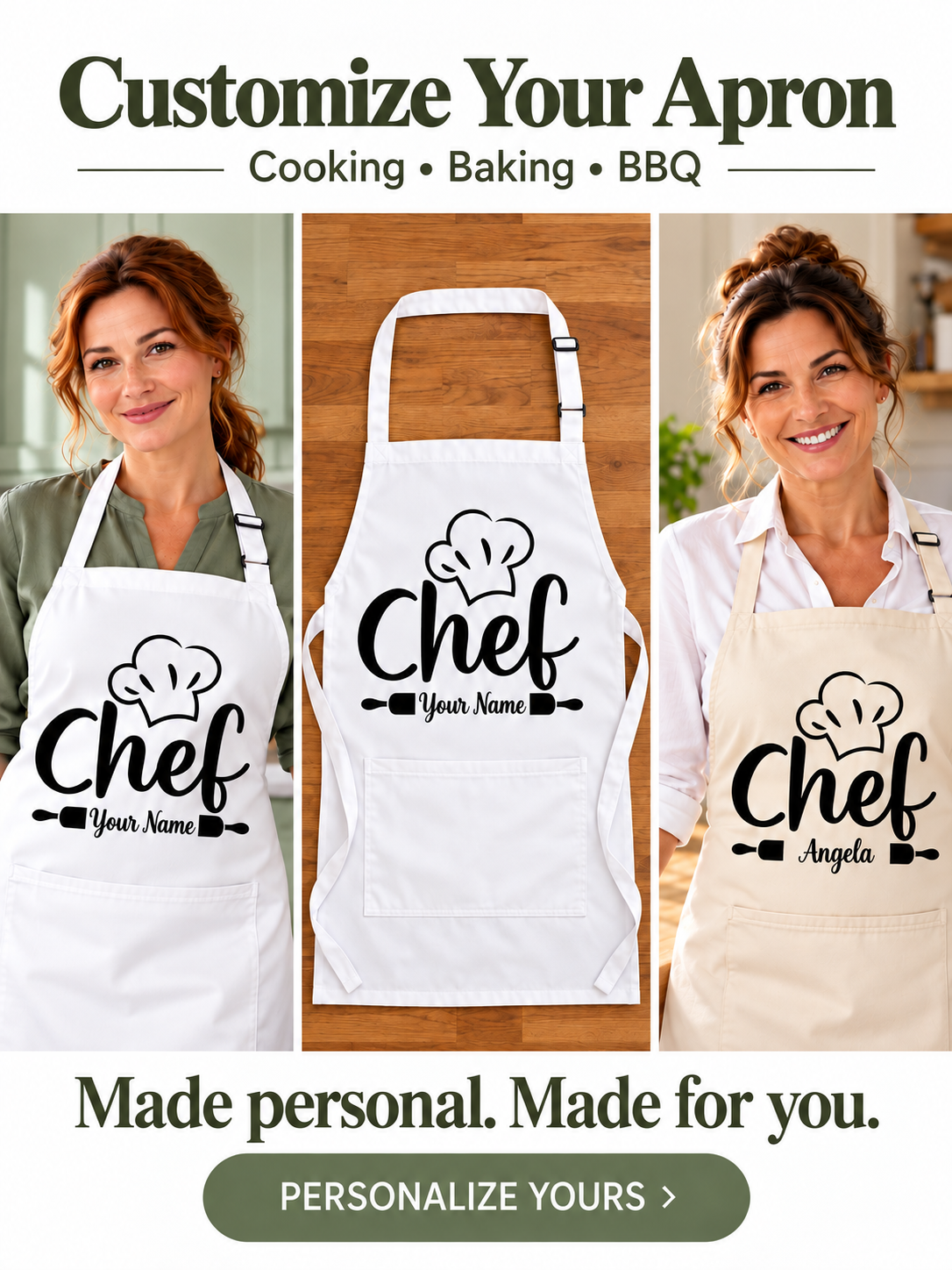 Tabliers personnalises cuisine et convivialite