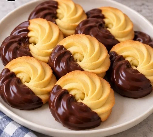 1 Chocolate-Dipped Butter Cookies